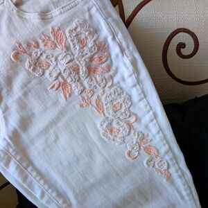 Pink Jeans with Pink Embroidery